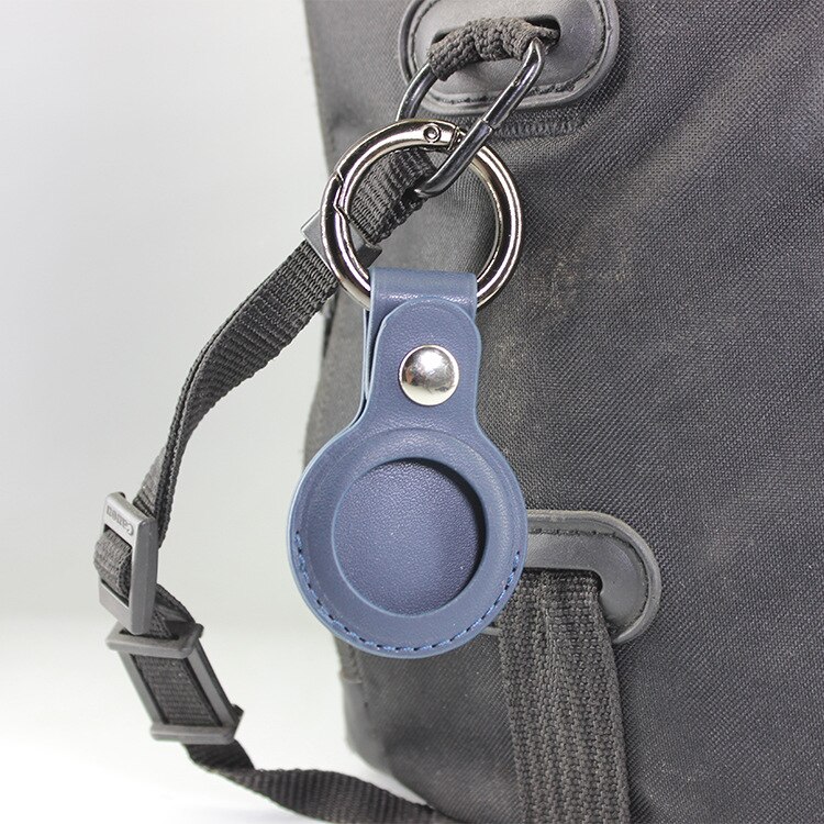 Lederen Beschermhoes Voor Apple Airtags Anti-verloren Sleutelhanger Voor Air Tags Locatie Tracker Ring Gesp Cover Anti-fall Case