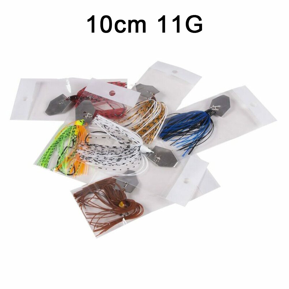 6pcs 11g Chatterbait Blade Bait With Rubber Skirt Buzzbait Fishing Lures Tackle For Freshwater And Saltwater Pecsa