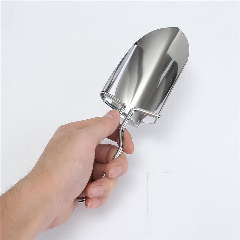 Rustfrit stål foldbar skovl mini håndskovl have græsplæne pleje udendørs camping trowel bærbar have