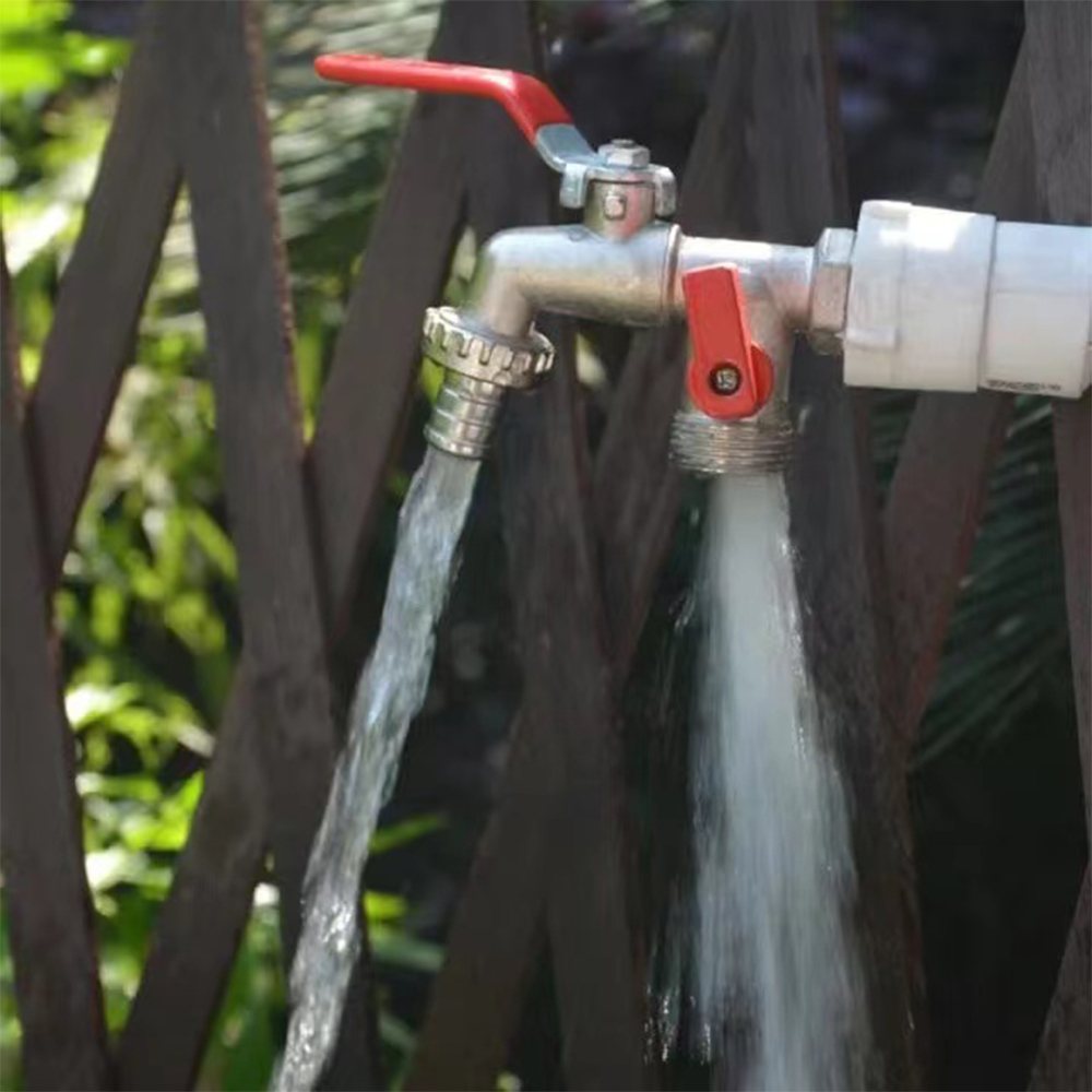 Herramientas de jardín, grifo de agua de latón de 1/2 ", uso exterior e interior, fácil manija de palanca de encendido/apagado, grifos de suministro de riego, válvula de bola
