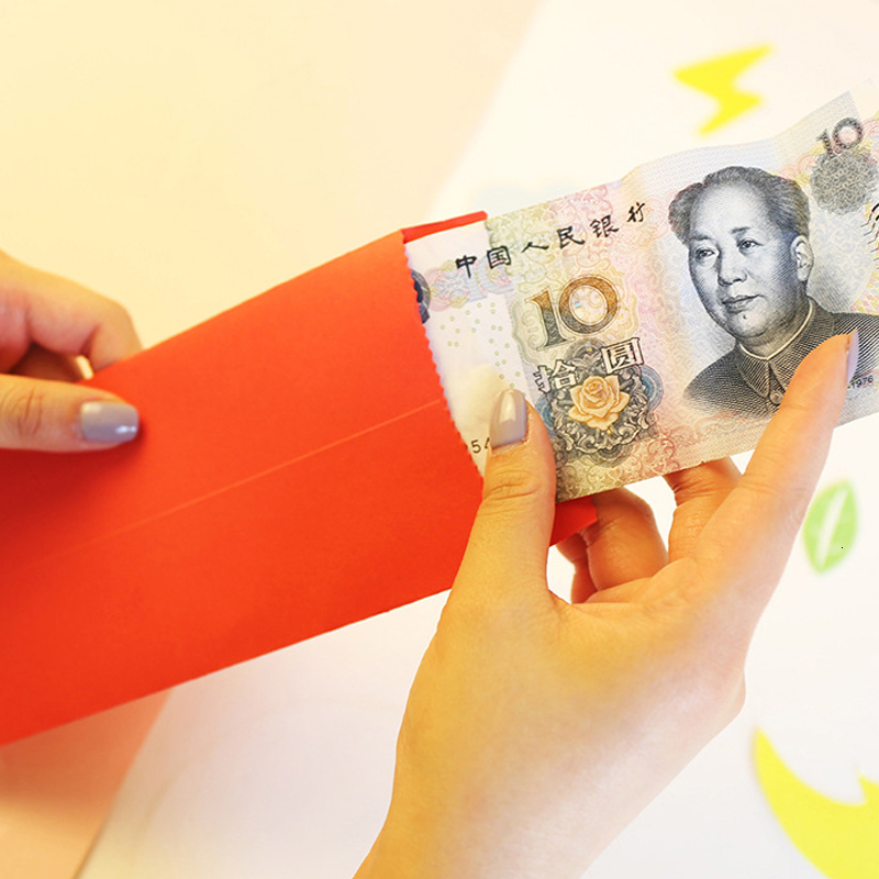 Chinese Red Retro Traditional Chinese Red Envelope Simple Envelope 10pcs