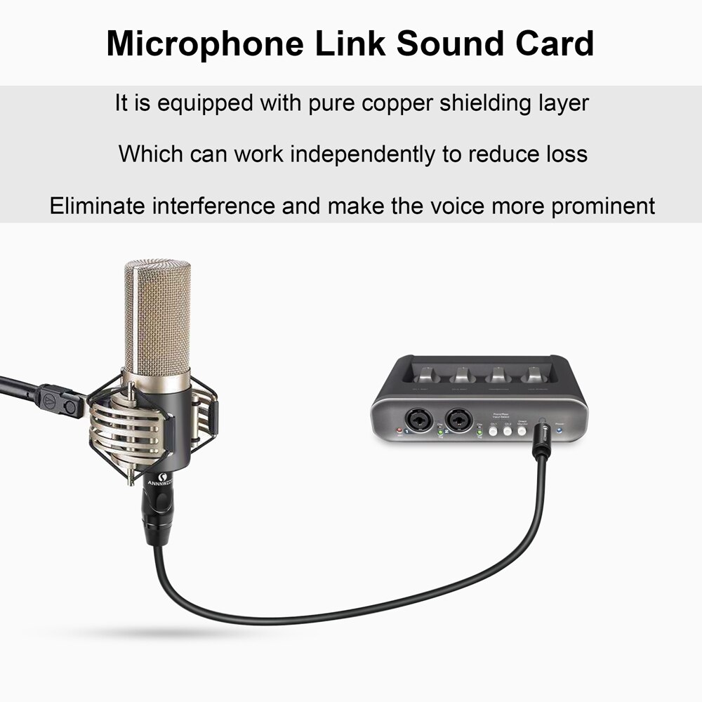 3.5mm Jack to XLR Cable TRS Stereo Male to XLR Male Balanced Interconnect Audio Cable for Microphones Sound Consoles Amplifier