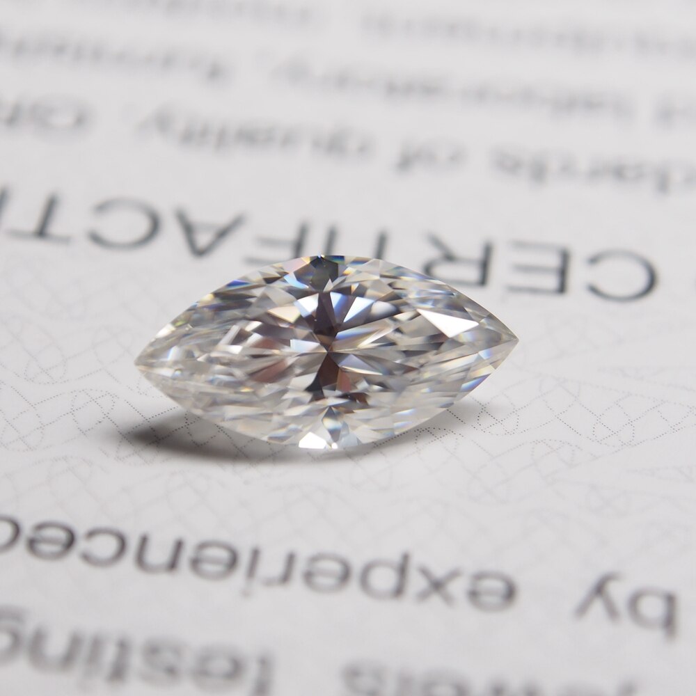 3*6mm marquise skaleczenie biały kamień Moissanite 0.21 karat na biżuterię