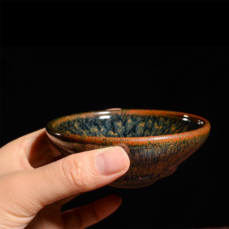 Chinese Style Ceramics Teacups Porcelain Tea Bowl for Puer Kung Fu Tea Set Pottery Tea Ceremony Teaware Accessories Drinkware