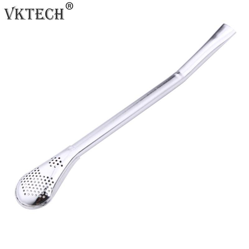 Łyżka słomka robić picia ze stali nierdzewnej filtr robić herbaty yerba kumpel słomki robić herbaty Bombilla gurda wielokrotnego użytku akcesoria robić herbaty zmywalne akcesoria barowe