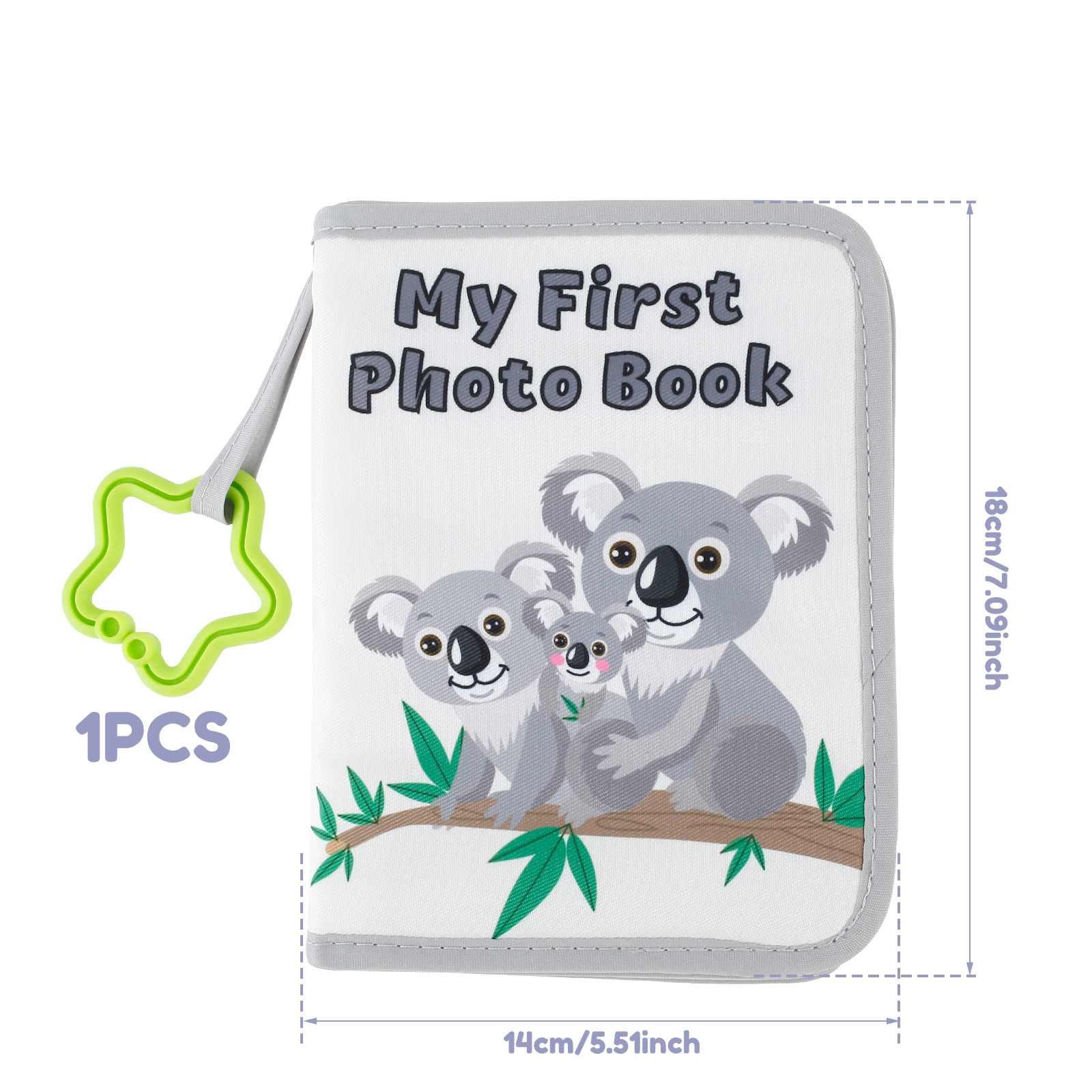 Baby Photo Memory Book with Hook Mirror Newborn First Family Photo Album Holds 17 Photos Baby Shower Gender Reveal Party: Red