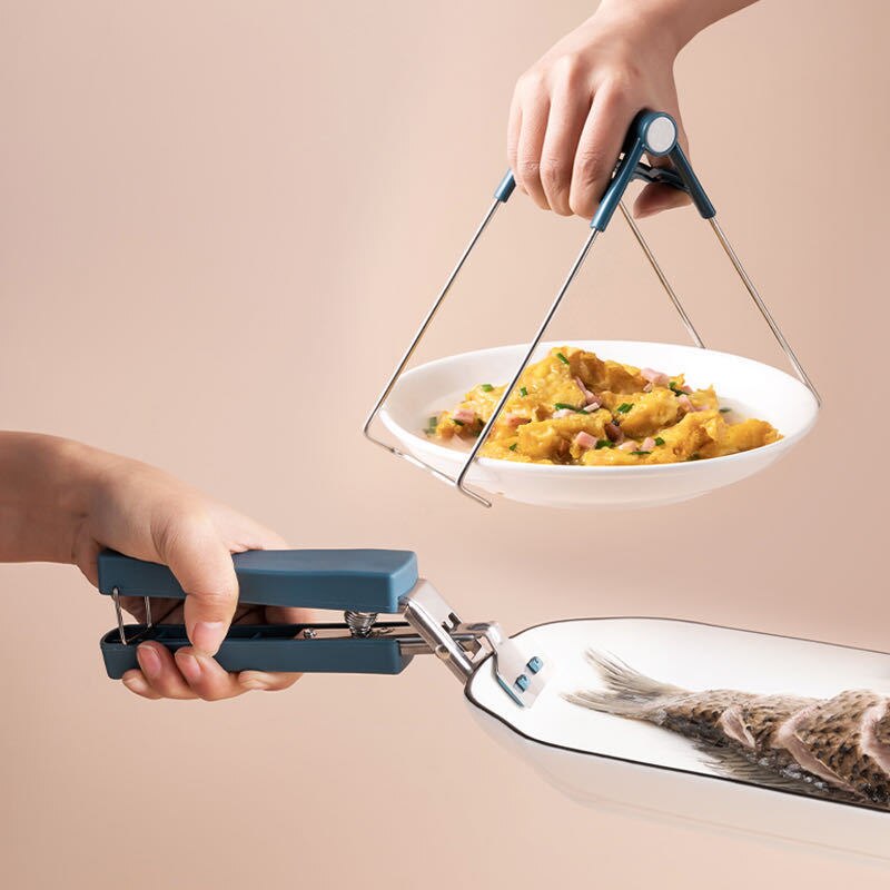 Anti-échaudage pince de cuisine outil plaque pince receveur bol pince ménage vapeur pince support de plaque anti-dérapant vapeur