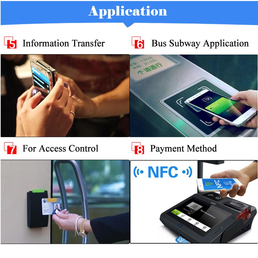 6 stk / lot nfc tags klistermærker nfc 213 anti metal rfid metallisk klæbemærkat klistermærke universal lable nfc 213 tag til alle nfc telefoner