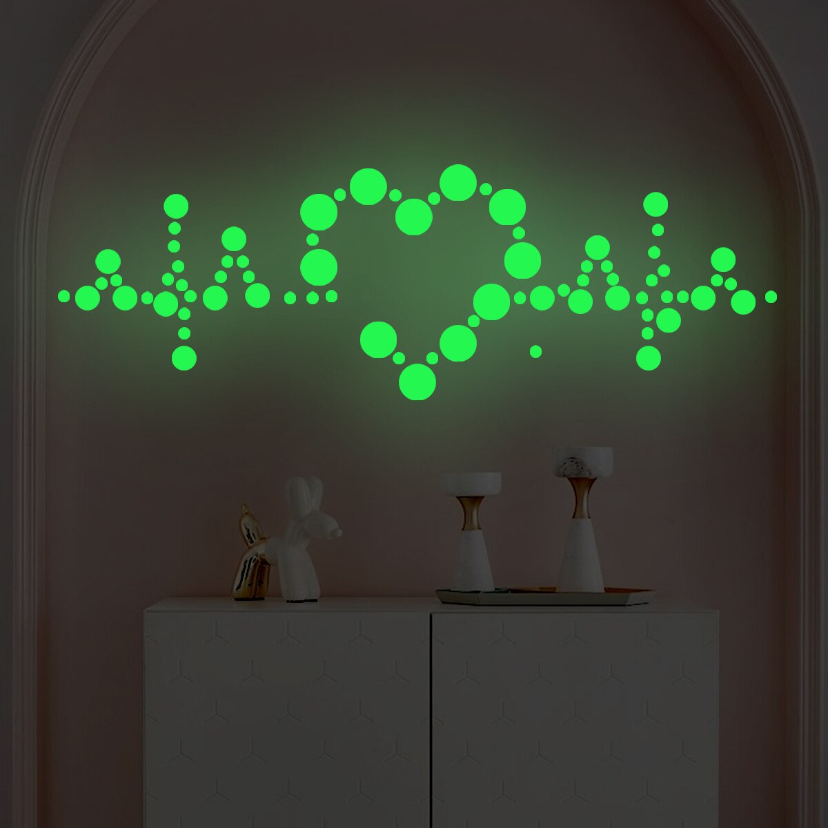 403pcs Round Wall Sticker For Ceiling Wall Decals Glow in the Dark Room Kids Room Nursery Glowing Decals Peel &amp; Stick Wallpaper