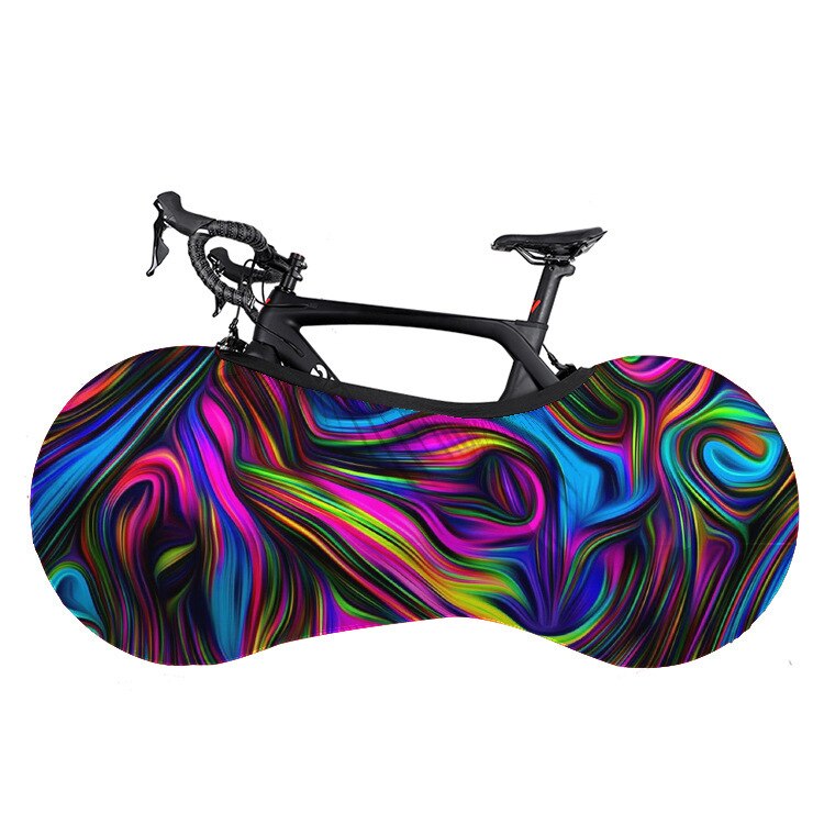 Bicycle Protective Cover Bicycle Protective Gear Dust Wheel Frame Anti-Dust: Colorful texture / M 24-26