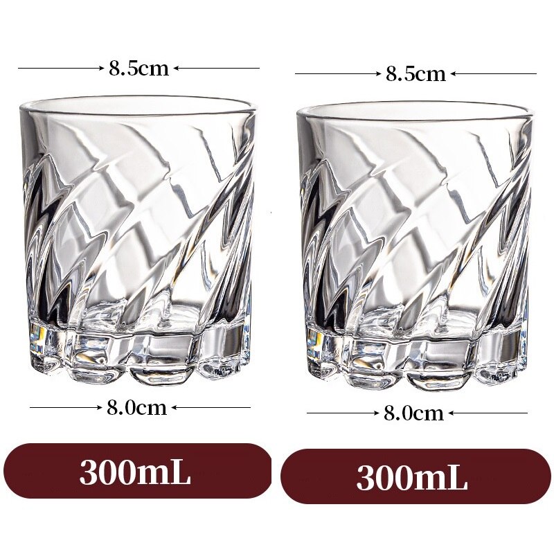 2/4PCS Rotating Whiskey Glass Old Fashioned Glass For Drinking Bourbon Scotch Cocktails Whisky Shake Cup Personality: 2pcs B