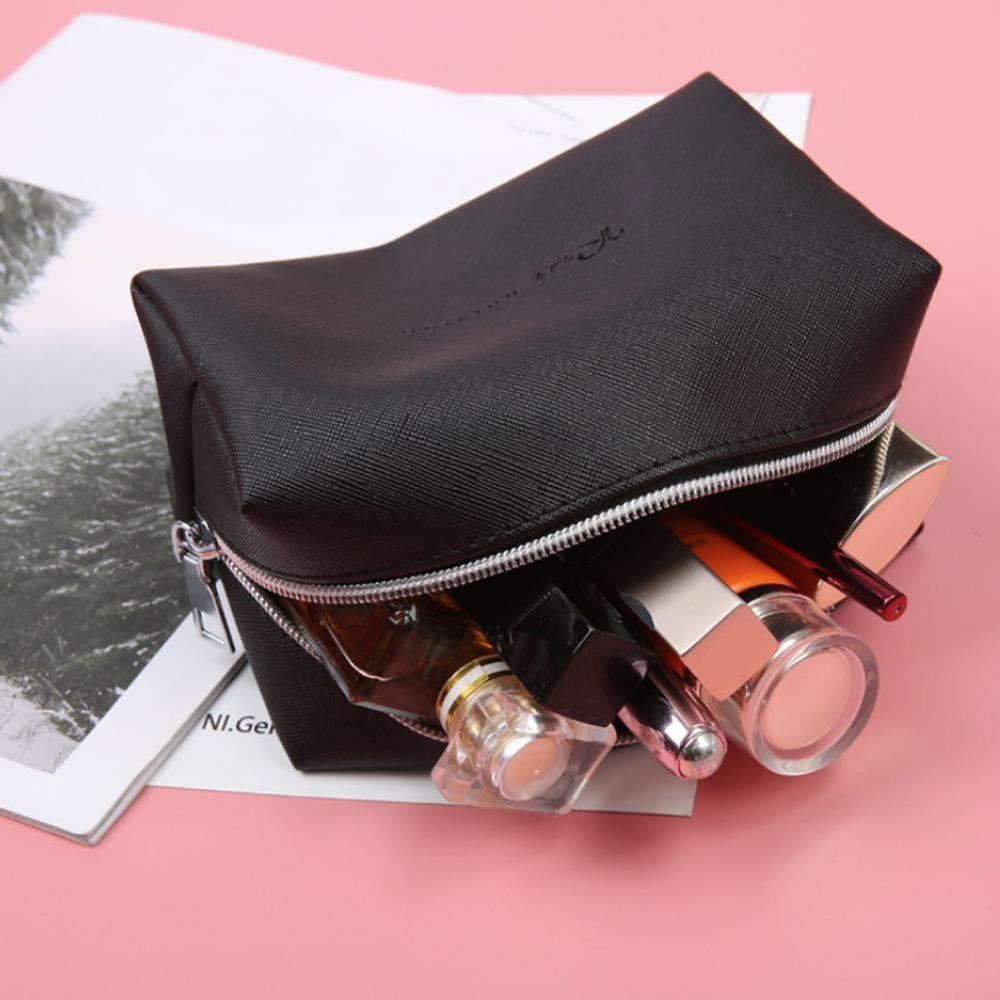 Black Pencil Case For Girls School PU Leather Big Capacity Pencil Bag Pencil Case School Supplies Stationery