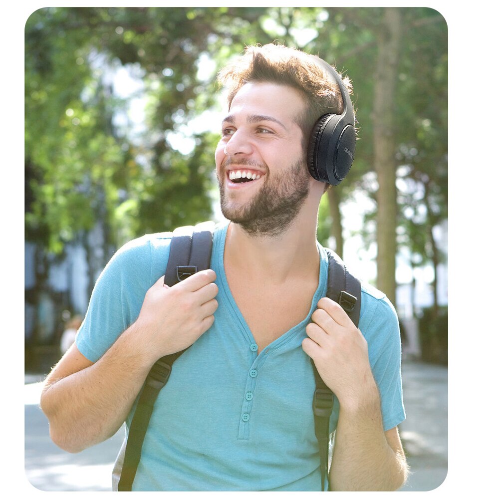 Siindoo JH919 auriculares inalámbricos Bluetooth auriculares estéreo plegables micrófono de reducción de ruido Supergraves para ordenador portátil PC TV