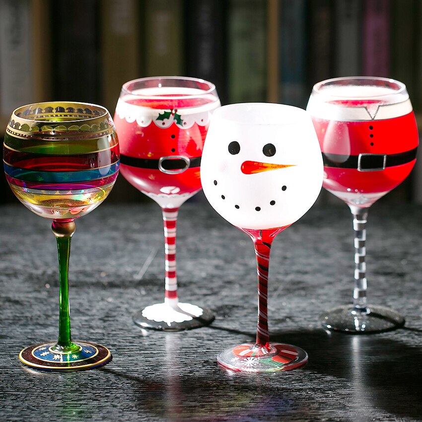 Interessant Blei-frei Gemalt Rotwein Tasse Hand gemalt becher Wein glas Cocktail glas Runde tassen Bar Hotel Party Getränk