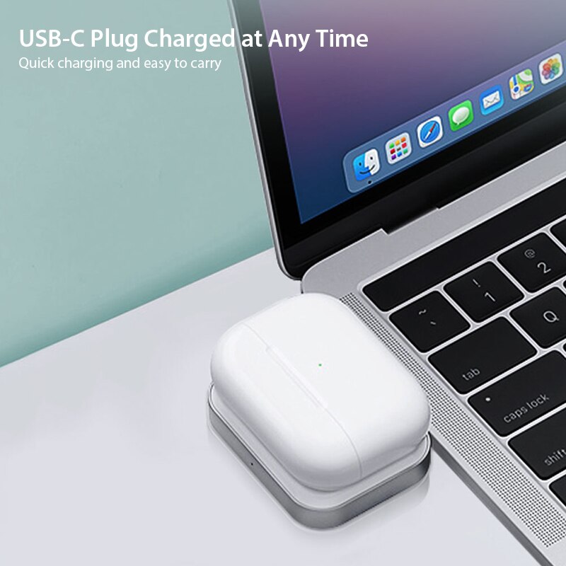 2 in 1 Magnetische Drahtlose Ladegerät für Apfel Uhr iWatch Serie tragbar USB C Ladung Dock für Airpods Luft Schoten Profi 2 Ladegerät