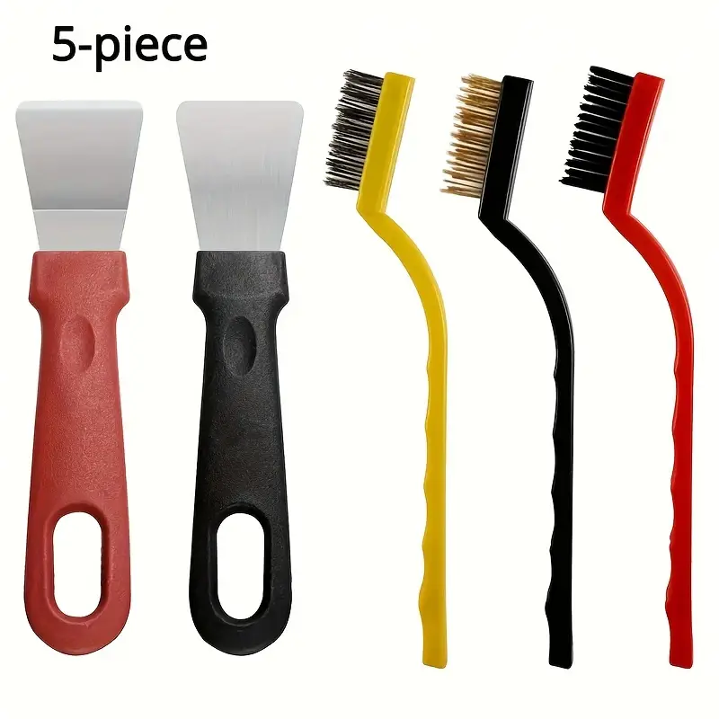 Kitchen cleaning tool set, gap cleaning brush, multifunctional small corner groove window track bathroom kitchen tool brush: Blue