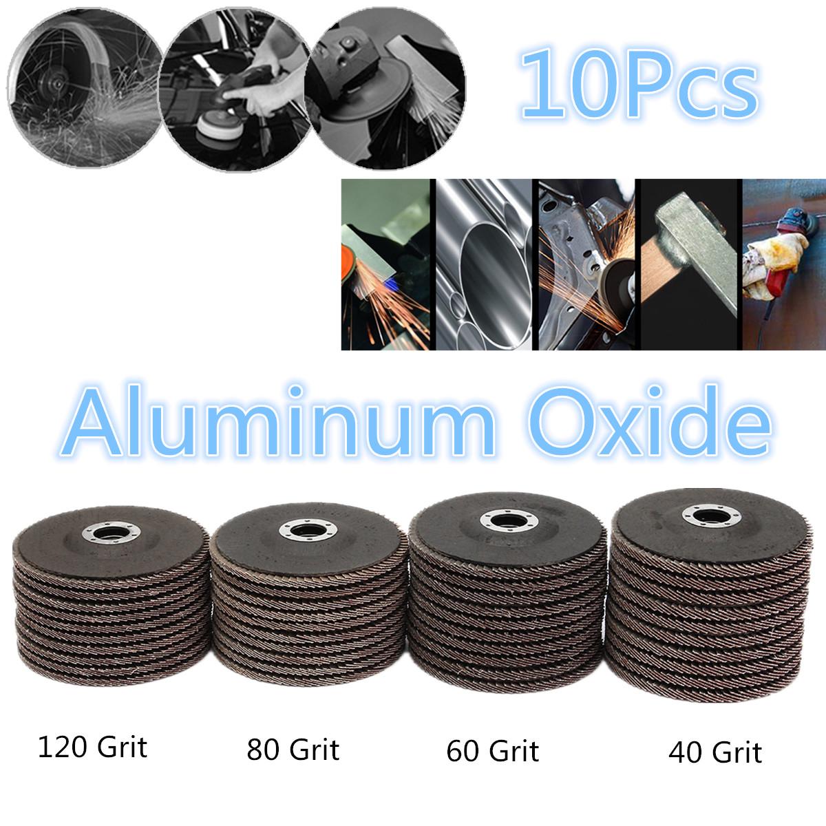 10 Teile/satz Streugut Aluminium Oxid Klappe Rabatt 5 "125mm 40/60/80/120 Schleifen schleifen Räder Für Allgemeine Metall Kohlenstoff stahl