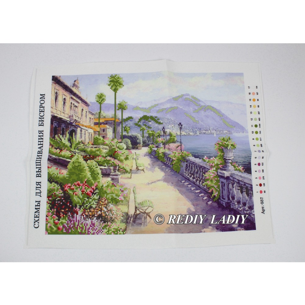 30x38cm 3D Accurate printed crystal beads embroidery kit Hill beadwork crafts needlework diy beads cross stitch APT557