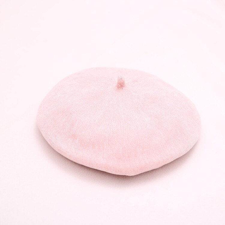 Franse Kunstenaar Ronde Baret Caps Herfst Meisjes Vrouwelijke Casual Katoen Chenille Baretten Caps Pet Gorros: pink