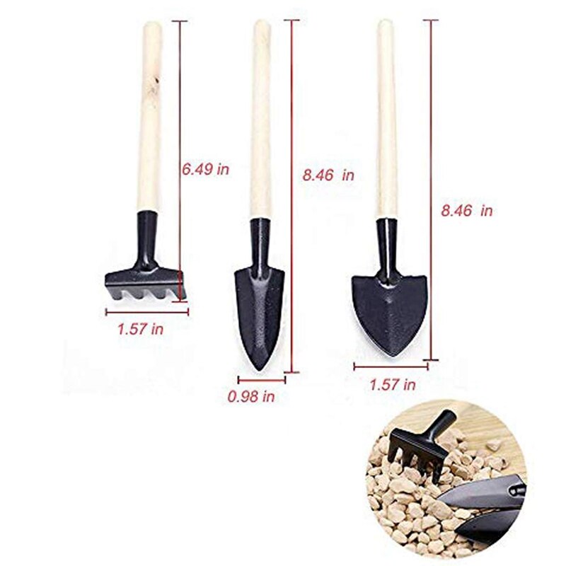 Mini herramientas de mano para jardín, juego de herramientas para trasplantar suculentas, jardinería en miniatura, 13 Uds.