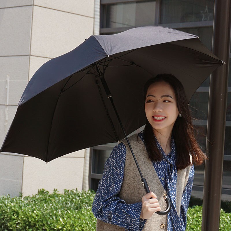 OLYCAT Long Handle Automatic Clear Umbrella Pattern Simple UV Windproof Strong Large Umbrella Rain Women