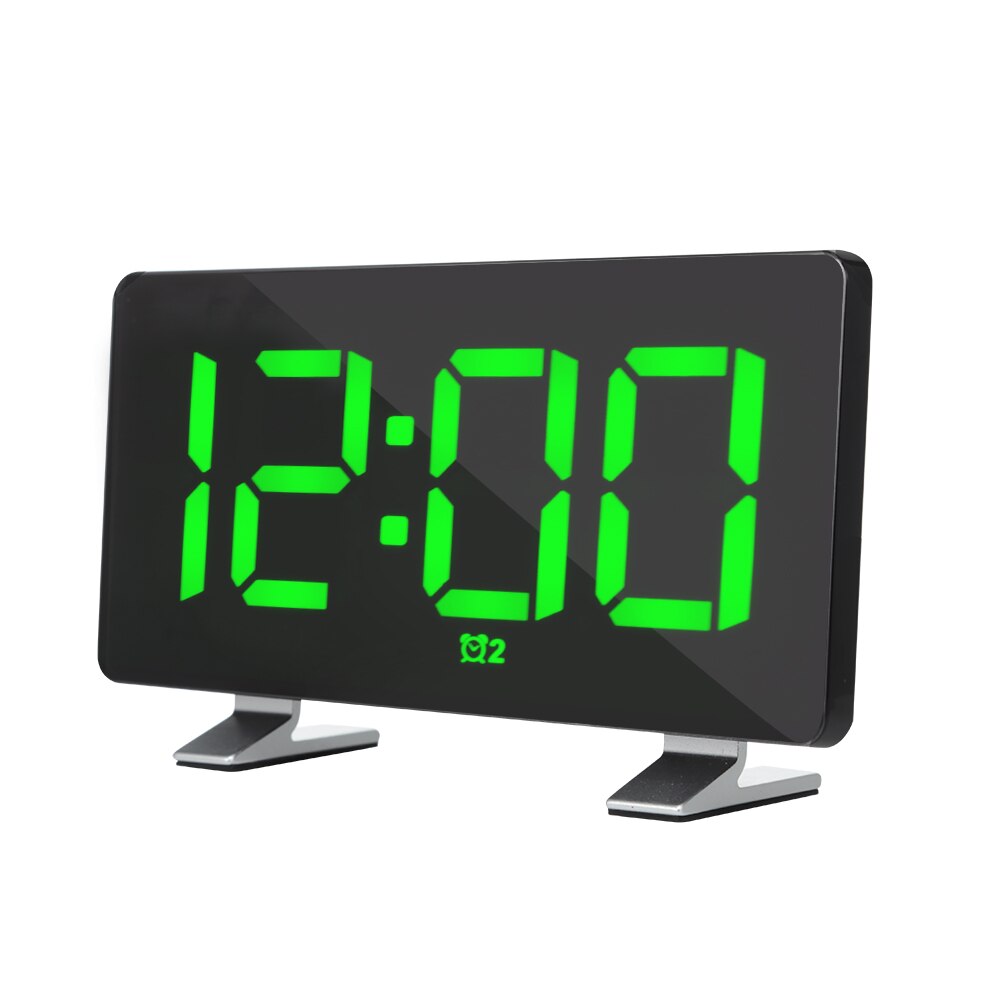 LED Music Digital Alarm Clock With USB Charging Port Snooze Function Brightness Adjustable Table Clock Bedroom Study Room Decor