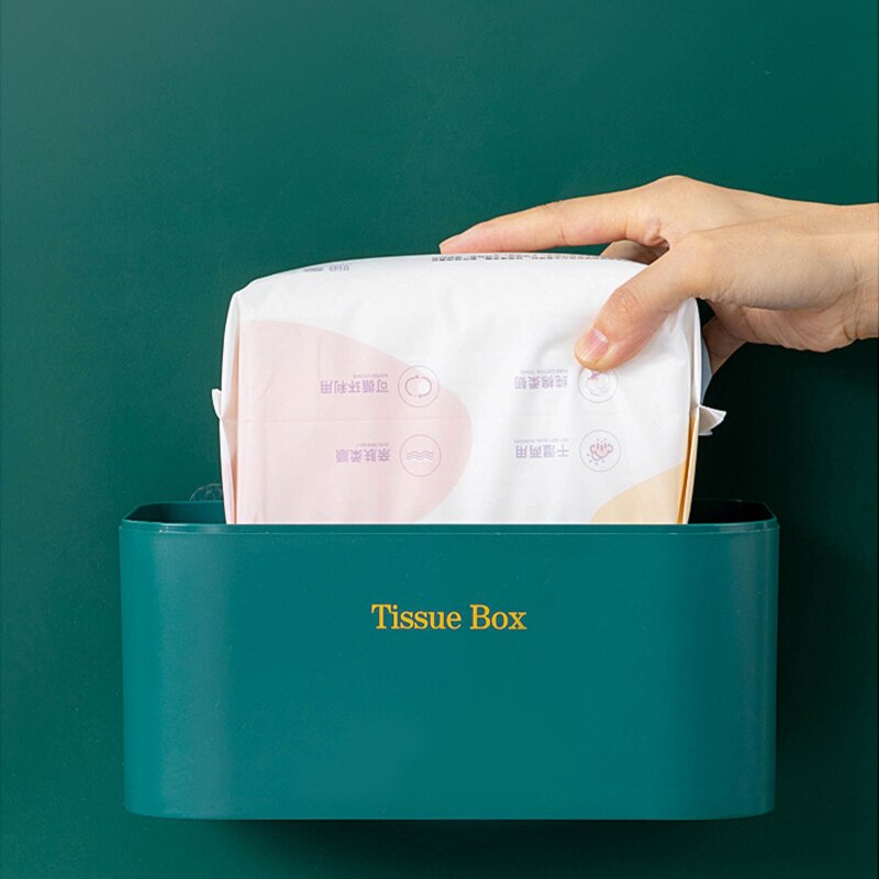 Waterproof Tissue Box Bathroom Paper Towel Storage Rack Wall-mounted Toilet Tissue Holder Paper Holder Wc Accessories