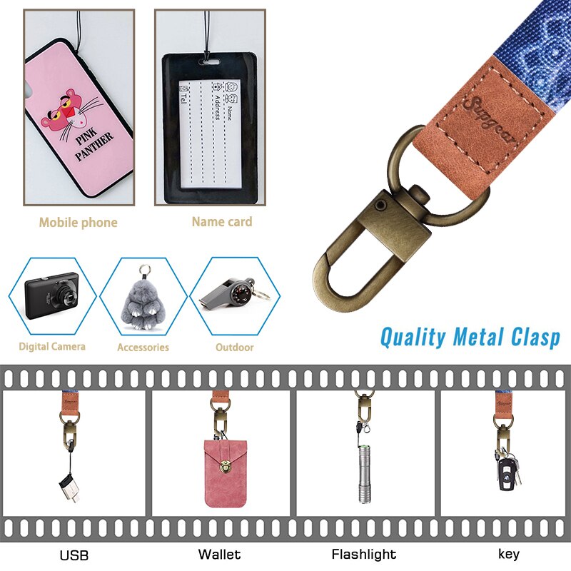 1PC Multi Keychain Mobile Phone Neck Strap Lanyard for key chain ID Card Strap Rope USB badge holder DIY Lariat Lanyard Hang Rop