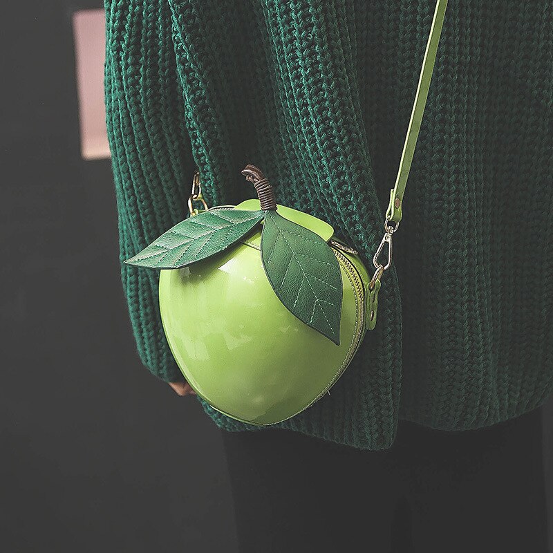 TekiEssica Cute Apple Shaped Bag Cute Funny Women Evening Bag Party Wedding Clutch Purses Chain Shoulder Bag for Birthday