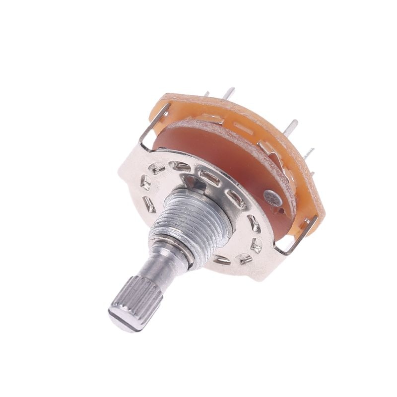Shaft Panel Mount 2P5T Rotary Switch Selector Band 2 Pole Position 5 RS25