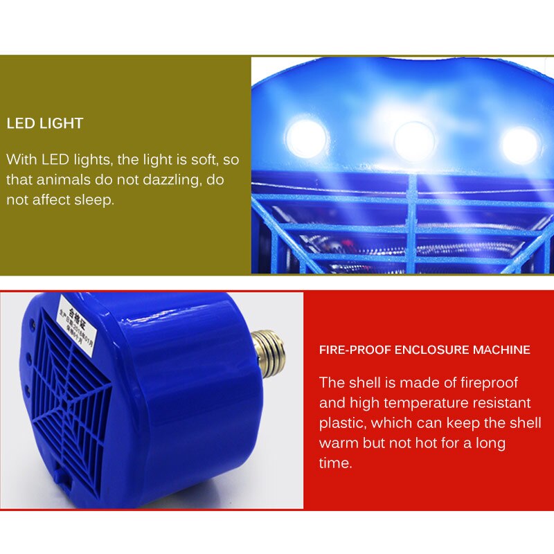 Dyr varmelampe varmt lys varme inkubator varmere varmepære controller til kæledyr smågrise kyllinger gårde