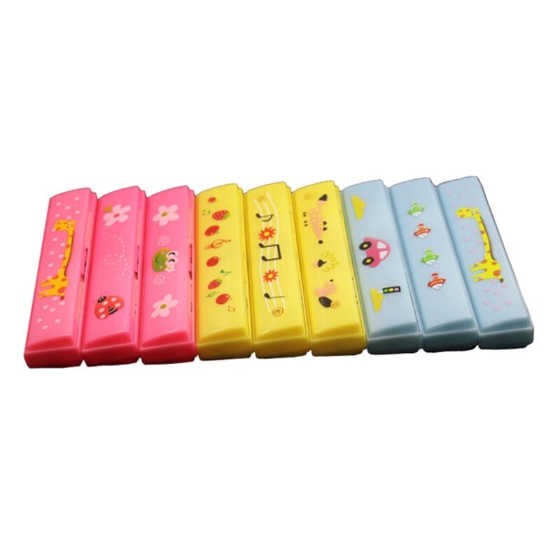Dibujos Animados 16 agujeros Luminous Harmonica niños boca órgano con caja para chico