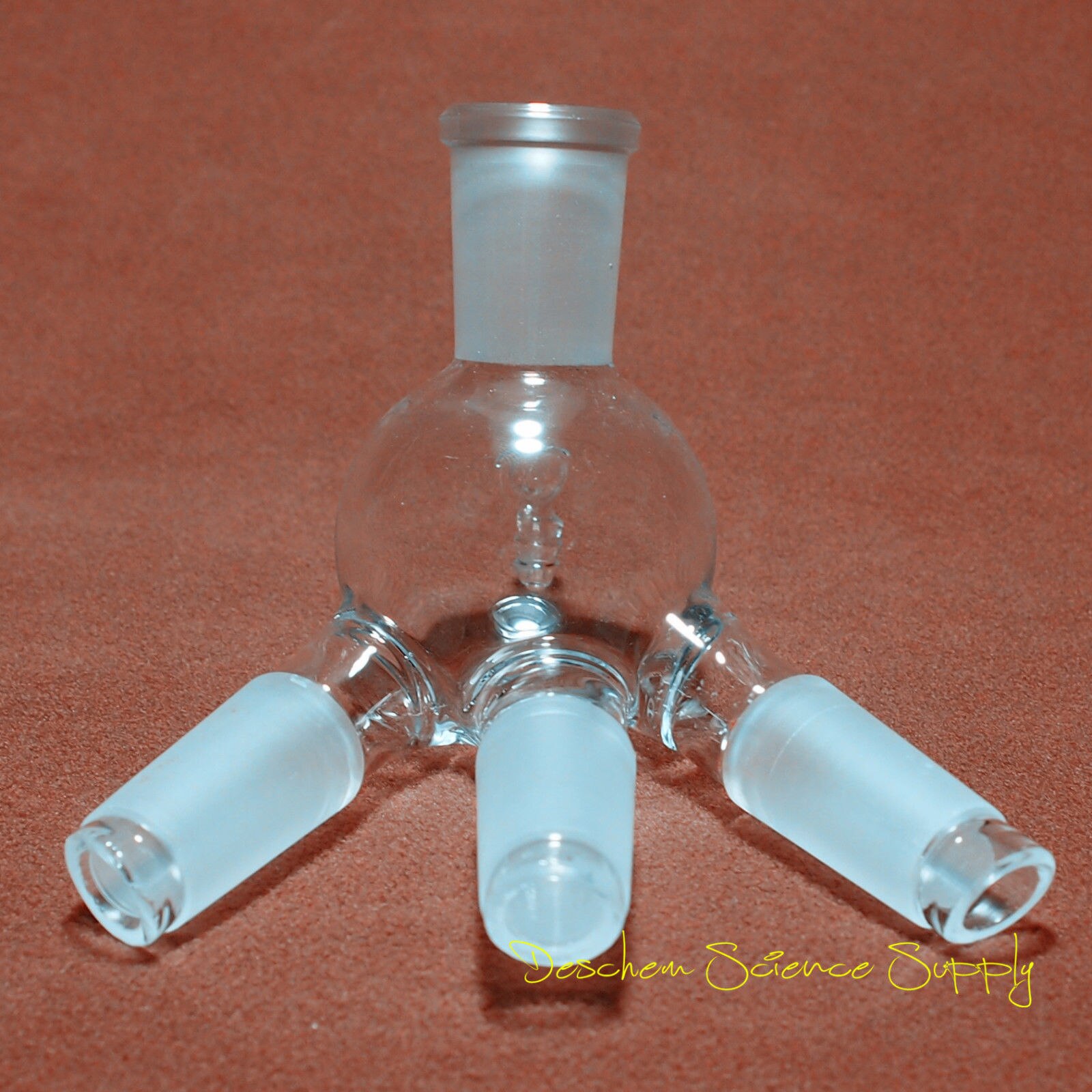 24/40,Glass Distillation Receiver Adapter,Cow Shpae,Lab Chemistry Glassware