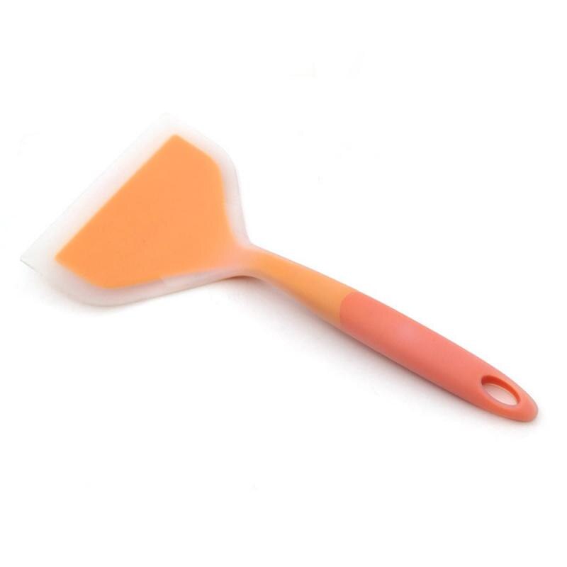 Non-Stick Frying Spatula Egg Fish Silicone Frying Pan Scoop Fried Shovel Frying Pan Tool Kitchenware Cooking Utensil Tools: orange handle