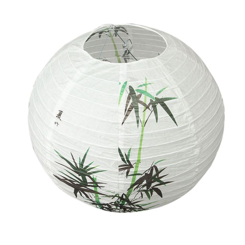 30cm lampskärm papperslykta orientalisk stil ljus dekoration kines, bambu