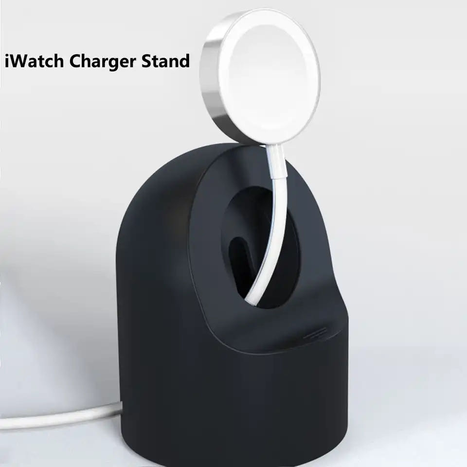 Support de chargeur pour Apple Watch, iWatch Ultra/8/SE2/7/6/SE/4/3 49mm/45mm/44mm/42mm/41mm/40mm/38mm, table de nuit en Silicone Durable