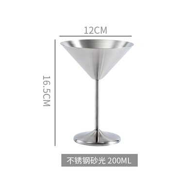 Copas de cristal de lujo para cóctel, copa de Martini, taza de oro rosa y plata de acero inoxidable, vajilla para , 400ML: Silver Cocktailglass
