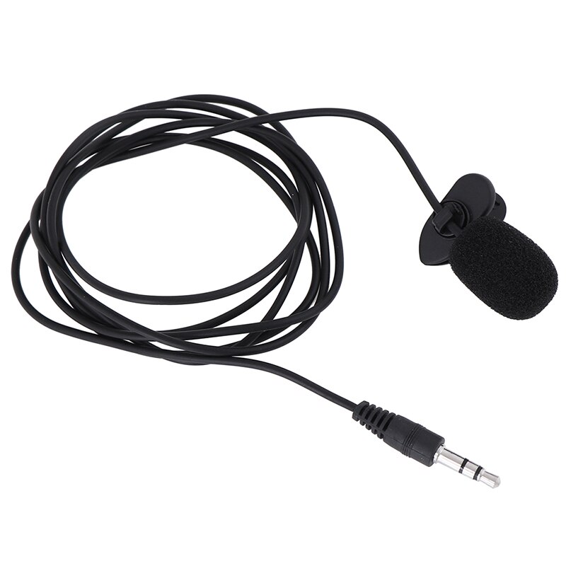 Mini micrófono portátil de solapa con cable y cuello, manos libres, para PC, portátil, altavoz redondo de 3,5mm