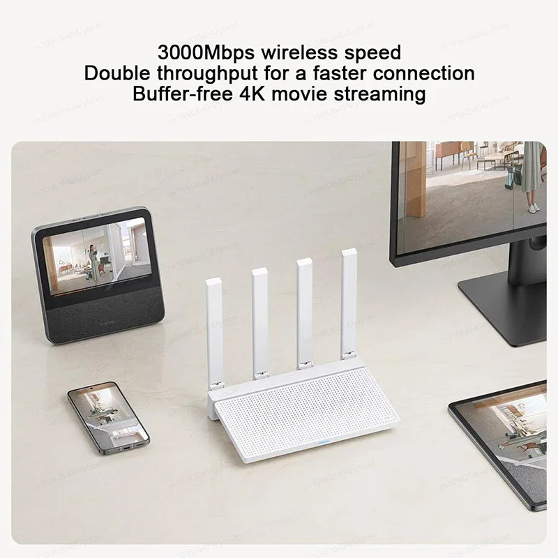 XIAOMI MIJIA Router AX3000T，2.4GHz 5GHz WiFi 6，Dual WAN Port Access LAN LED NFC Connect，Home Office Gaming，Support MIHOME APP