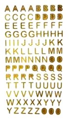 Crafts Bronzing Stickers Silver/Gold DIY Scrapbook Digital letter Alphabet number decorative sticker Toys GYH: Gold Letter