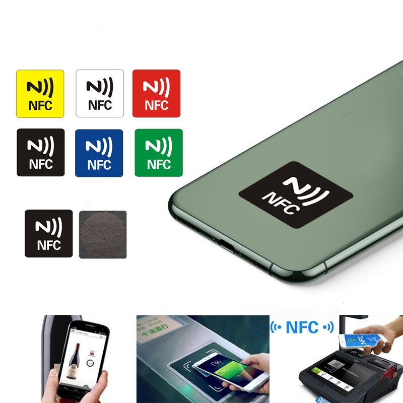 6Pcs NFC Tag Sticker 13.56MHz Waterproof PET Material NFC Stickers Smart Adhesive Anti Metal NFC 213 Tags For All NFC Phones