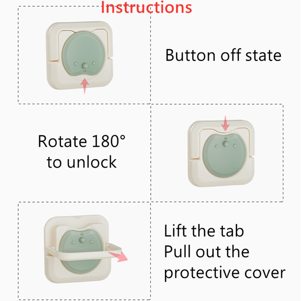 Couvercle de Protection à Double verrouillage de sécurité rotatif, 24 pièces, 2/3 trous, prises électriques épaisses pour enfants