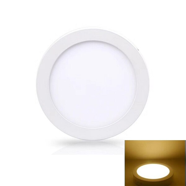 Surface Mounted Led Panel Light 6W 12W 18W 24W Round Square Spotlights Lamp Indoor Led Ceiling Light LED Lighting for Home Decor: Round Warm White / 24W