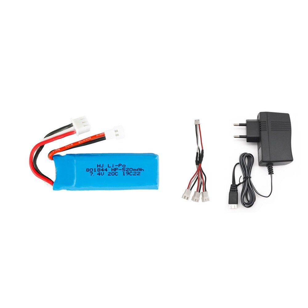 7,4 v 520mah 20C lipo batería + cargador conjunto para Wltoys XKA600 K969 K979 K989 K999 P929 P939 A202 A212 Rc coche avión partes: Oro