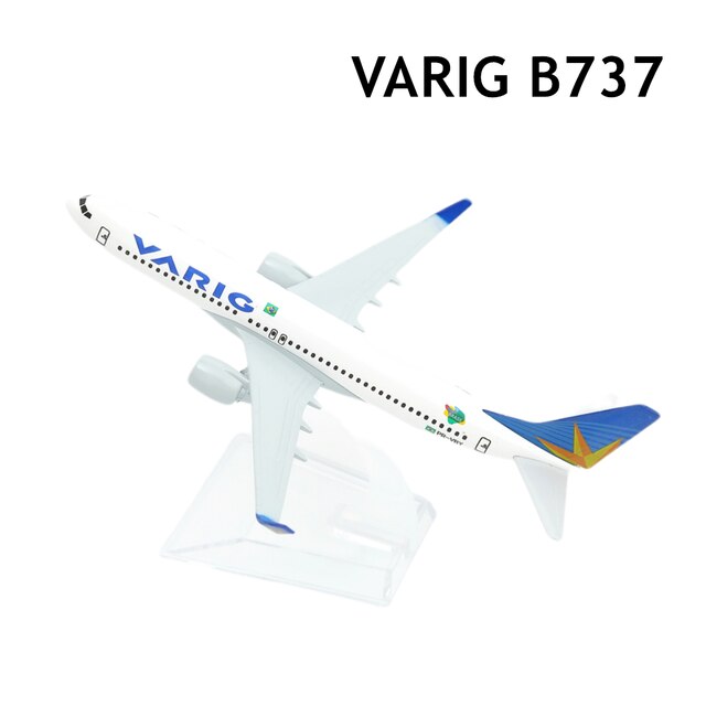 Scala Fedex Cargo Airplane lega Diecast Model 15cm World Aviation da collezione Souvenir giocattoli in miniatura per ragazzi: VARIG B737