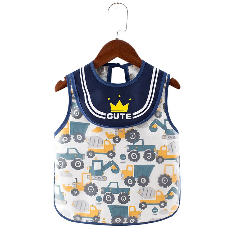 1-3Y Baby Kids Waterdichte Slabbetjes Mouwloze Art Kiel Voeden Bib Schort Baby Jongens Meisjes Burp Doek Bandana Slabbetjes Baby Accessoires