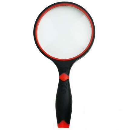 magnifying equipment Holding a magnifying glass 10 times for the elderly to read and observe the plant student: Square handle