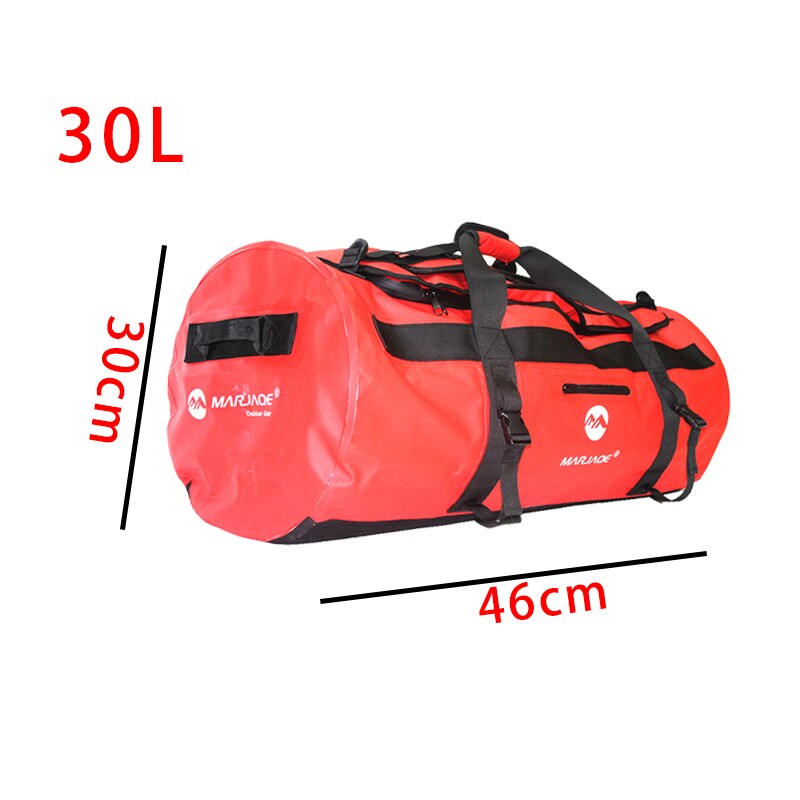 Outdoor Waterproof Bag Fishing Dry Bag Camping Fitness Sailing Water Resistant Bag Trekking River Expedition Shoulder Ocean Pack: FSXLB01-30L 4