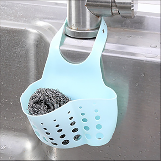Køkken tilbehør justerbar snap vask svamp opbevaringsstativ vask rack afløbsstativ sil dræning opbevaring kurv køkken gadget: 3