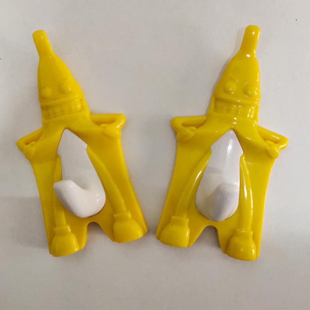 Banaan Vorm Haak Deur Haken Creatieve Plastic Banaan-vormige Haak Muur Hanger Voor Kleren Sleutel Paraplu Jas Opknoping Organisator